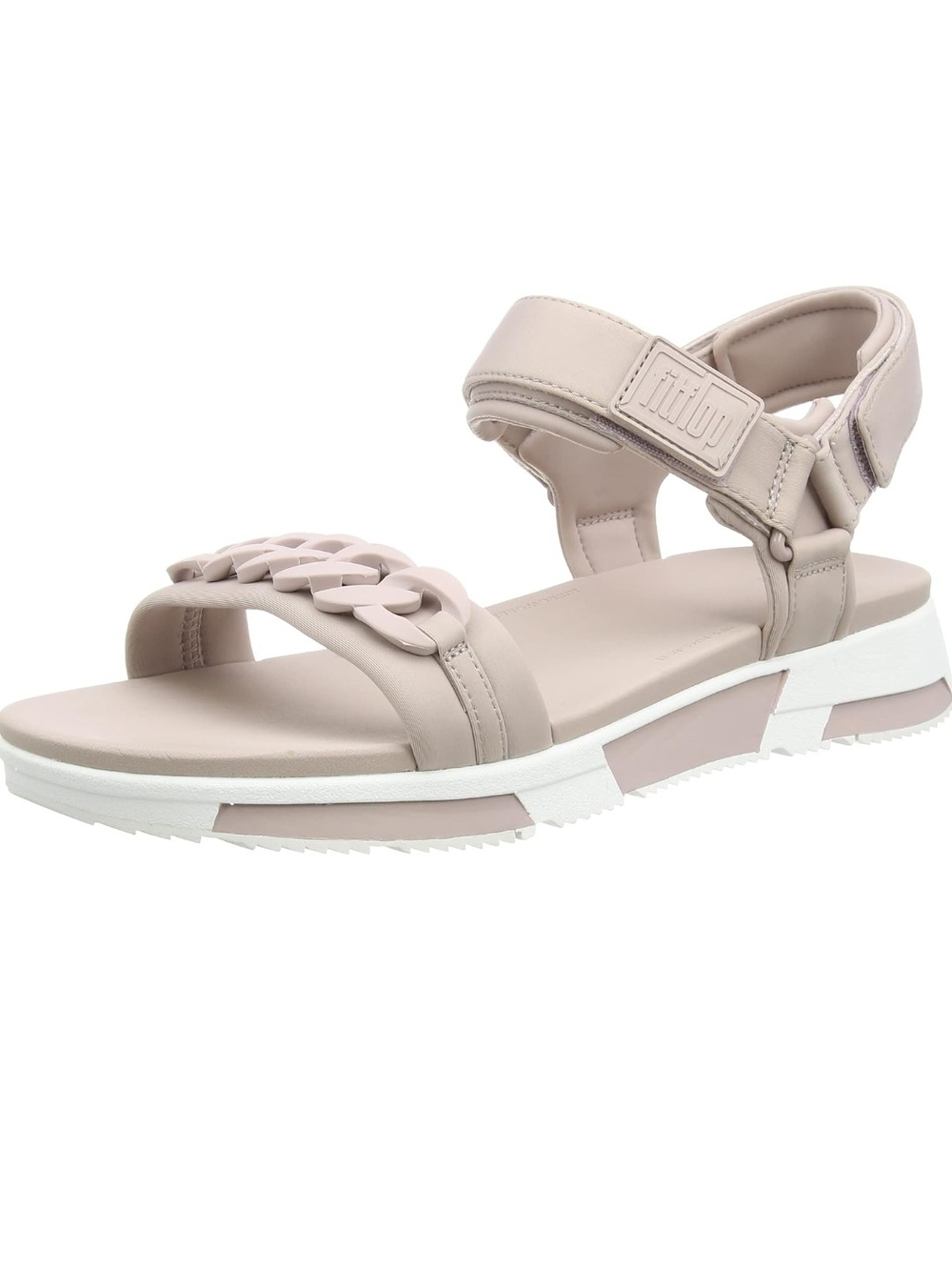 FitFlop Women's Blush Beige Sport Sandal with Chain Accent
